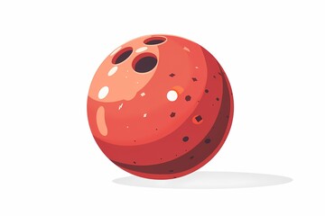 Strike with Precision - 64-Bit Bowling Ball Vector Illustration on White Background
