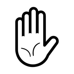 hand stop gesture icon