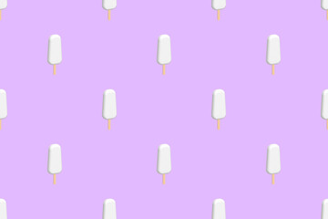 Seamless pattern on the theme of ice cream. Ice lolly.