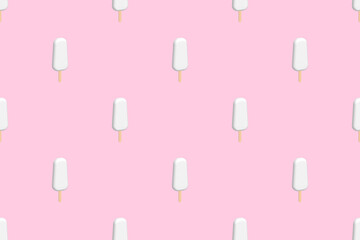 Seamless pattern on the theme of ice cream. Ice lolly.
