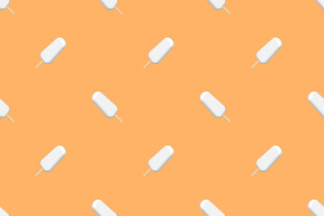 Seamless pattern on the theme of ice cream. Ice lolly.
