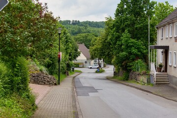 street in the village near Möhnesee , germany