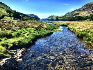 mountain river landscape