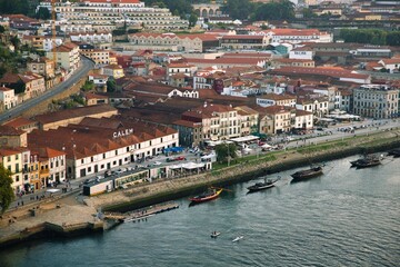 Fototapeta premium Porto, Portugal - August 2014: view of Old Town of Porto, Portugal