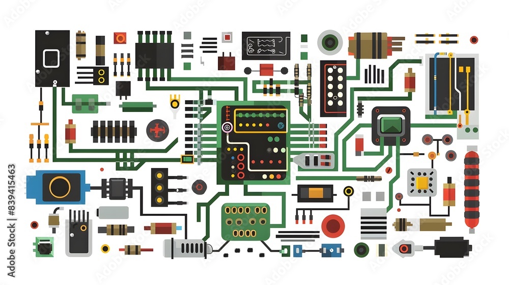 Poster a graphical representation of an electronic component or device commonly used in schematic diagrams,