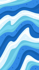 abstract blue wave background vector design
