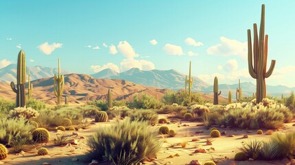 A pristine desert landscape