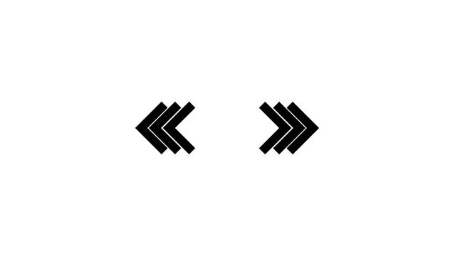 Motion arrow icon with alpha background. Perfect for clip video elements.