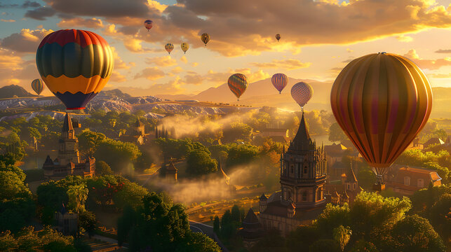 Hot Air Balloon Festival on Independence Day Morning