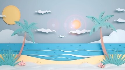 Fototapeta premium Tropical Beach Scene