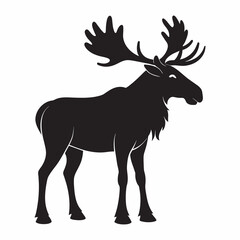 Moose unique icons vector silhouette illustration