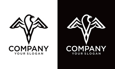 Vector illustration in simple hand drawn and linocut style - natural print, poster or logo design template - spring illustration - birds and flowers