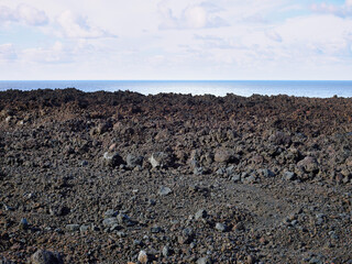 A view of a beach of Lanzarote, Canary Islands, Spain