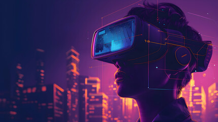 Financial Consultant Using Virtual Reality for Innovative Financial Planning   Virtual Reality Technology in Finance for Immersive Analysis   2D Vector Illustration