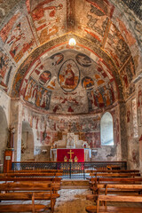 Obraz premium church of saint anne of castillon de larboust, France