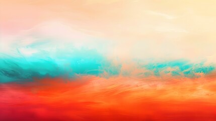 Gradient from turquoise to tangerine abstract banner