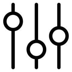 sliders line icon vector illustration isolated on white background