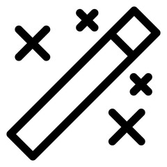 Obraz premium wand line icon vector illustration isolated on white background