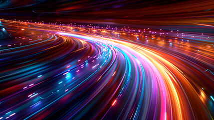 Obraz premium 3d abstract background with ultraviolet neon light and wavy lines. Abstract pink and blue wave, Abstract background with colorful diagonal stripes. digital graphics or lines on glass, modern aesthetic