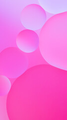 Top view of macro abstract photography of oil droplet on pink gradient background for use as background, illustration or copy space