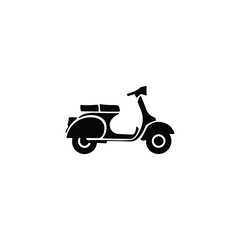 Obraz premium Sooter logo vector icon design template.Retro bikes and scooters club logo.classic scooter emblems, icons and badges.