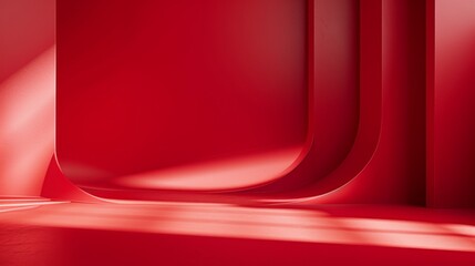 Obraz premium Elegant red background with subtle shadows