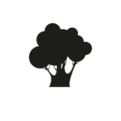 The tree icon. A simple flat vector illustration on a white background