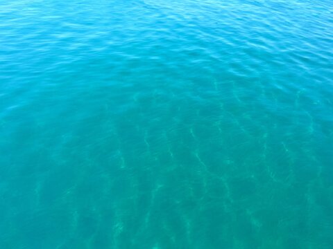 Blue sea water clear surface
