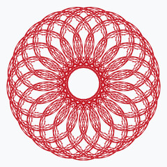 Pattern element on a white background. The vector image can be used as a decoration for fine art.
