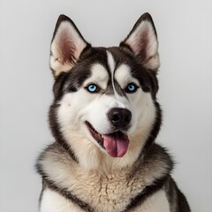 Obraz premium Studio Portraits of a Husky: Captivating Camera Shots