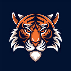 Fototapeta premium Tiger head mascot vector illustration on isolated background