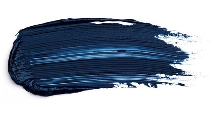 Fototapeta premium Navy Blue Brush Stroke Texture on White Background