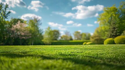 Fototapeta premium Grass and and cloud concept copy space