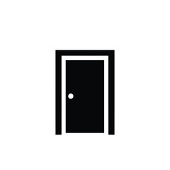 Door Icon in trendy flat style isolated on grey background. Open door symbol for your web site