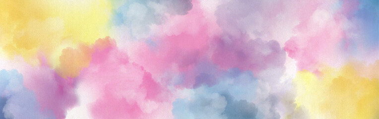 fondo artístico, abstracto,de acuarela, variopinto, amarillo, rosa, morado, turquesa, con textura, mezcla húmeda, aguado, arte, pastel, para diseño, web, redes, digital, textil, portada, humo, 