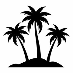 Palm logo vector silhouette on a white background 