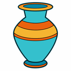 vase vector illustration on  white background