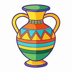 vase vector illustration on  white background