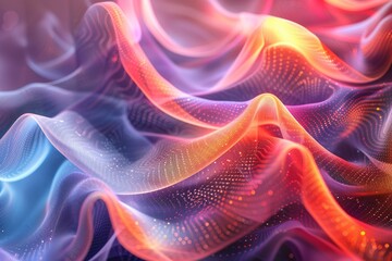 Obraz premium 41 Vibrant holographic 3D forms with intricate lighting effects