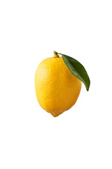 lemon with greens on a white background