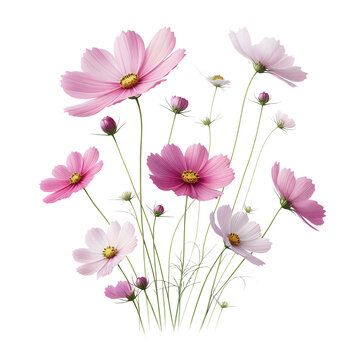Fototapeta Cosmos flower isolated on transparent background