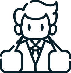 Decision making, research and development icon.