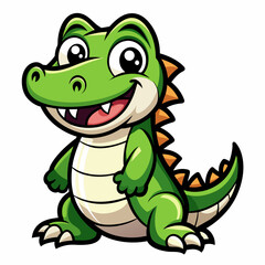 Naklejka premium Crocodile vector illustration 