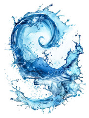 Obraz premium Water splash isolated on white background.