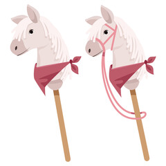 Set of two toy horse heads for hobbyhorsing © Yevheniia