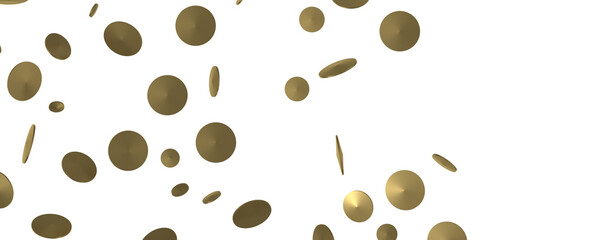 Dazzling Delight: Mesmerizing 3D Illustration of Glittering Gold Confetti