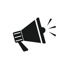 icon speaker megafon silhouette vector design template