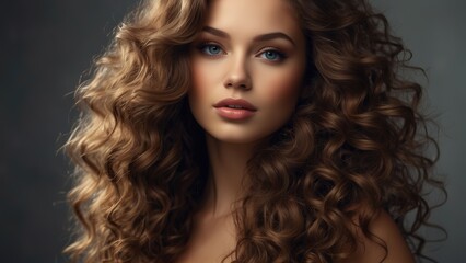 Fototapeta premium Blonde woman model wearing trendy clothes and makeup, model in trendy dress, photoshoot