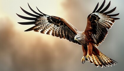 Obraz premium Graceful Majesty: The Stunning Red Kite in Flight