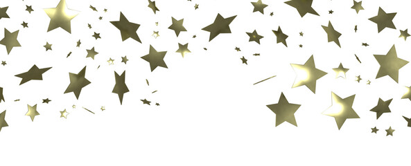 Falling Christmas Star Show: Mesmeric 3D Illustration Depicting Falling Holiday Stargazing Spectacle